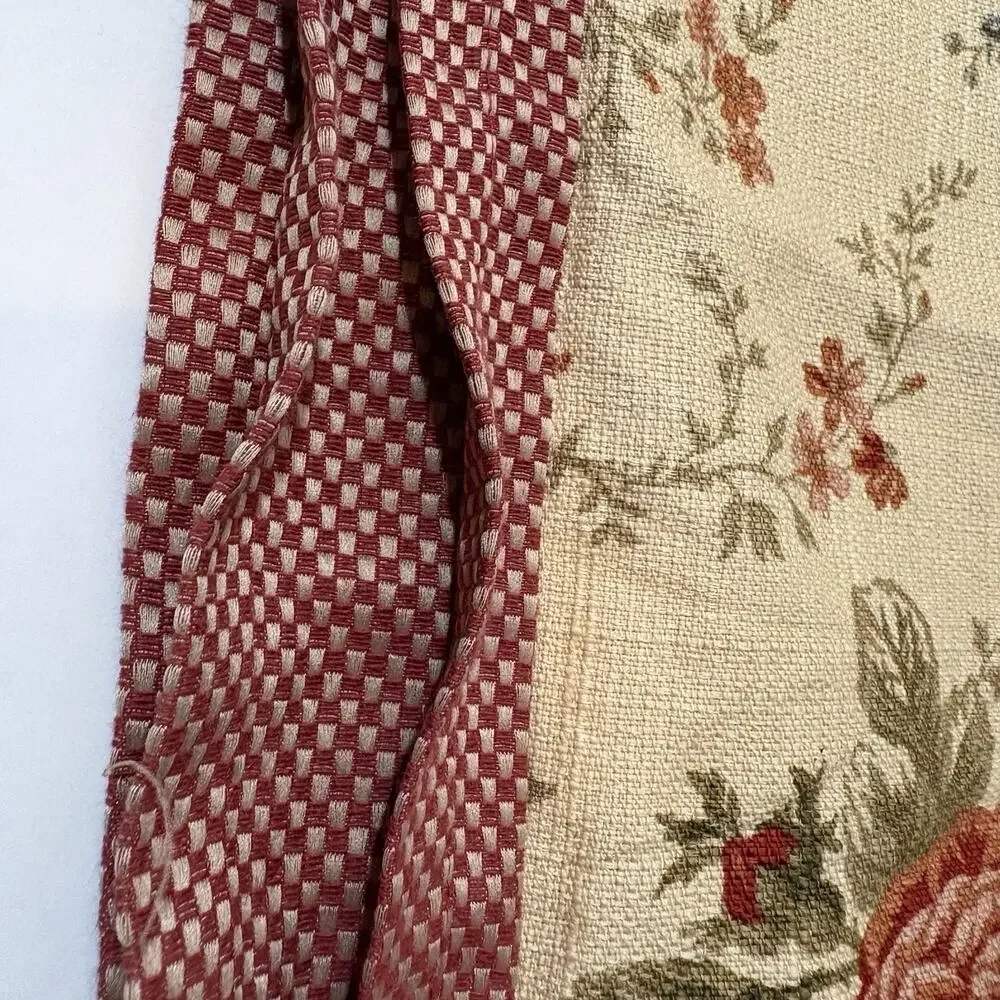 Waverly Norfolk Rose Sonata Harbor House 1 King Sham Red Floral Gingham Check